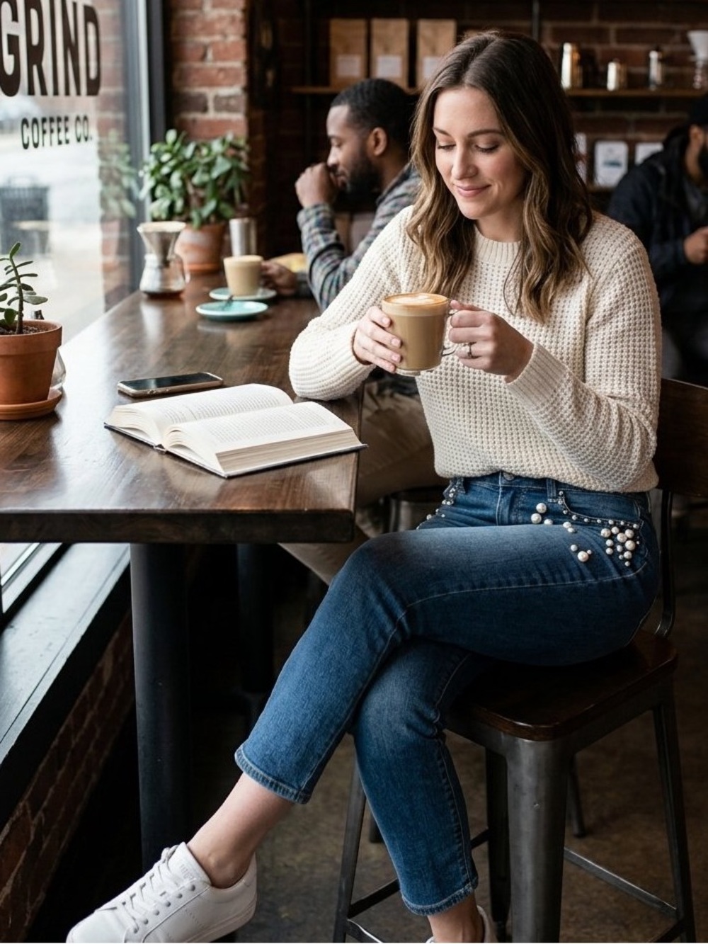 Paige | Jacqueline Straight Embellished Jeans